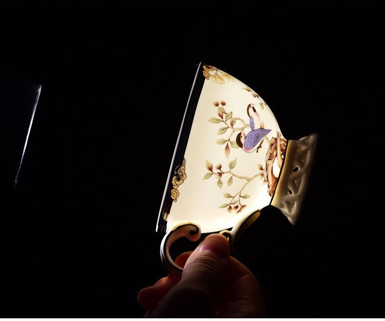 Chinoiserie Bone China Tableware with Majestic Phoenix Pattern Gift Box Set