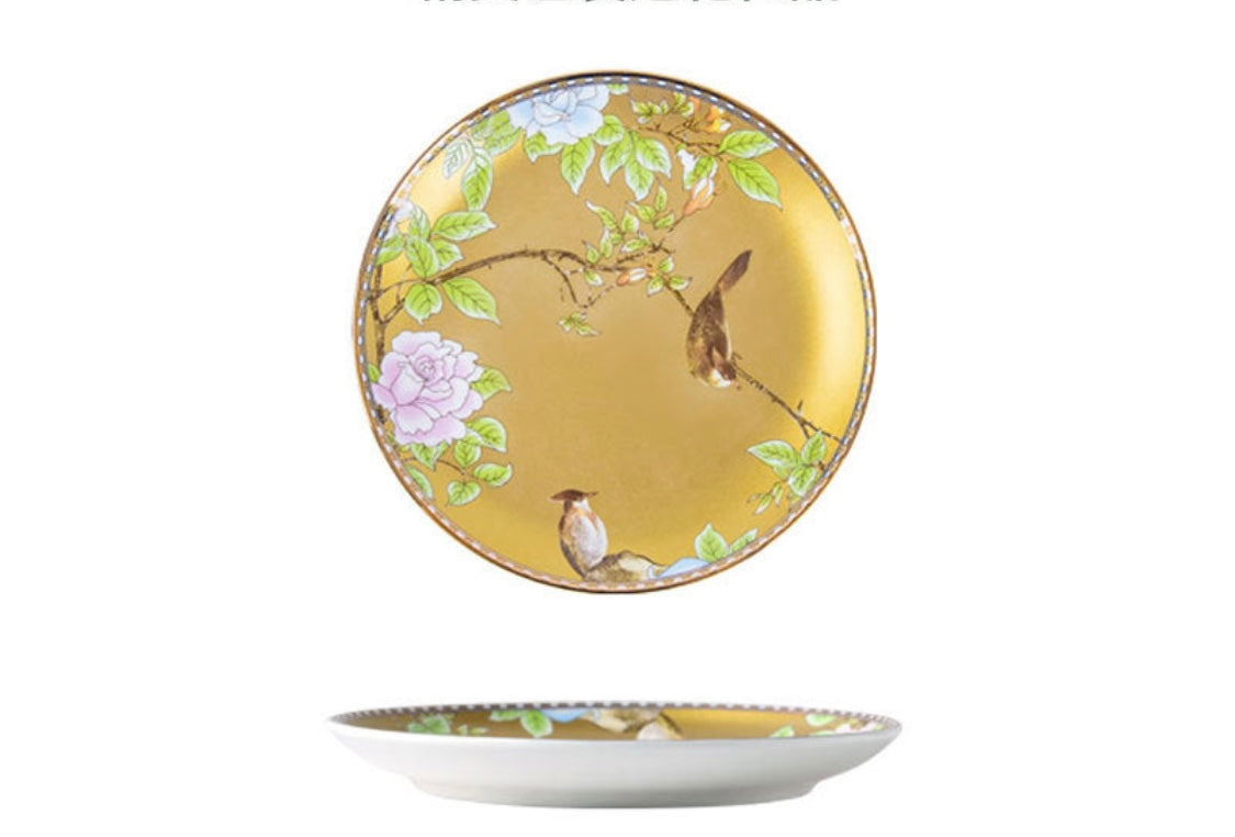 Limited Collection: Chinoiserie Bone China Tableware Chinese Banquet Set in a Gift Box