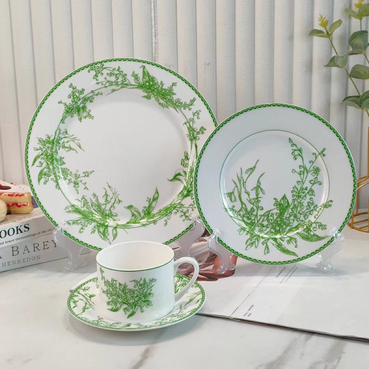 Lily of the Valley Series Four-piece Porcelain Dinnerware Set