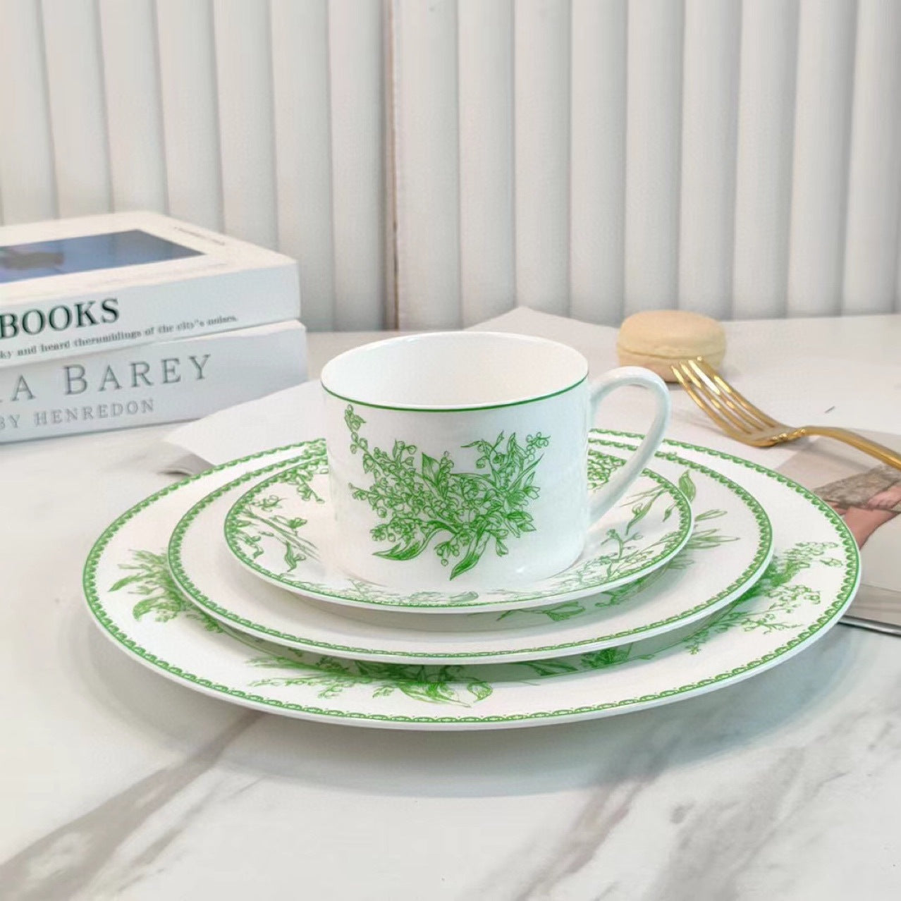 Lily of the Valley Series Four-piece Porcelain Dinnerware Set